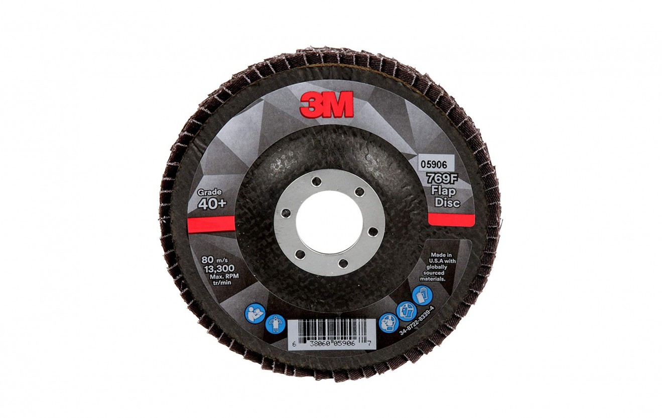 3M Flap Disc 769F, T29, 4 1/2 in x 7/8 in, 60+